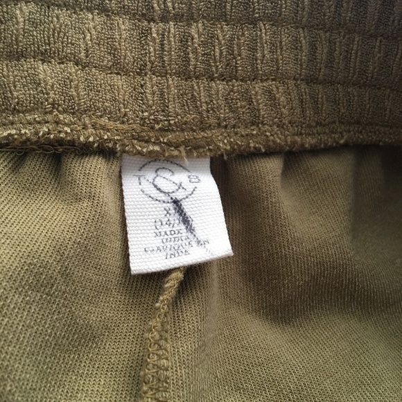 Nordstrom Treasure & Bond Stretch Terry Cloth Hi Rise Shorts pockets Khaki NWOT - Picture 7 of 11